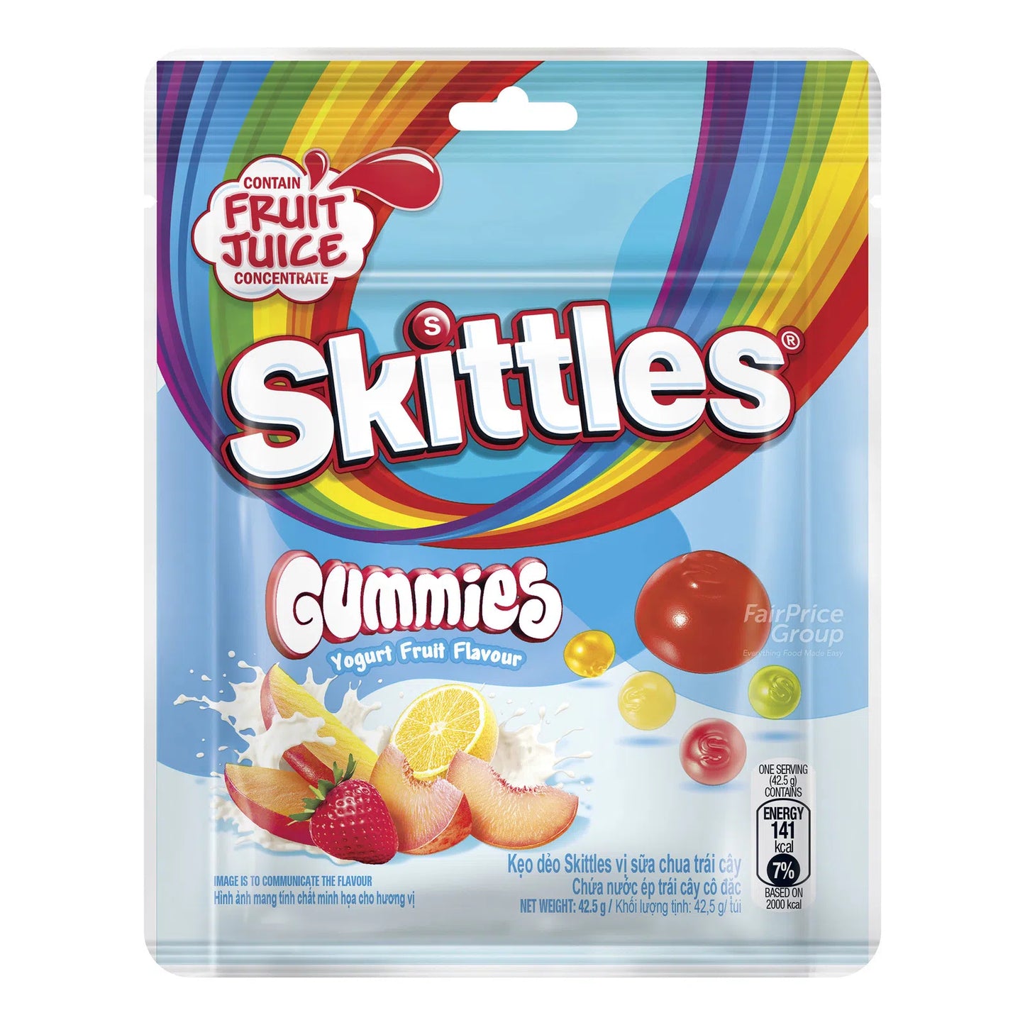 SKITTLES GUMMIS YOGHURT FRUIT JUICE LHR