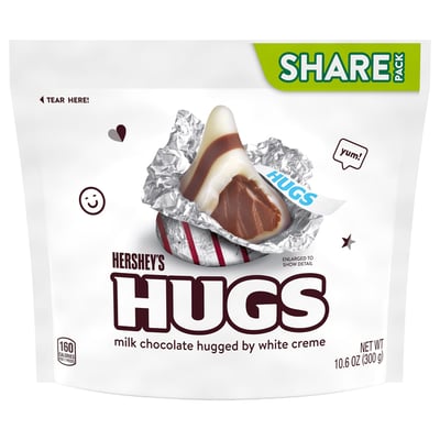 HERSHEYS HUGS MILK WHITE CREAM BIG SHARE SIZE