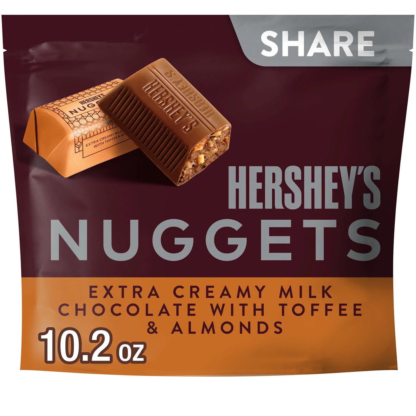 HERSHEY NUGGETS XTRA CRAEMYTOFFEE ALMOND