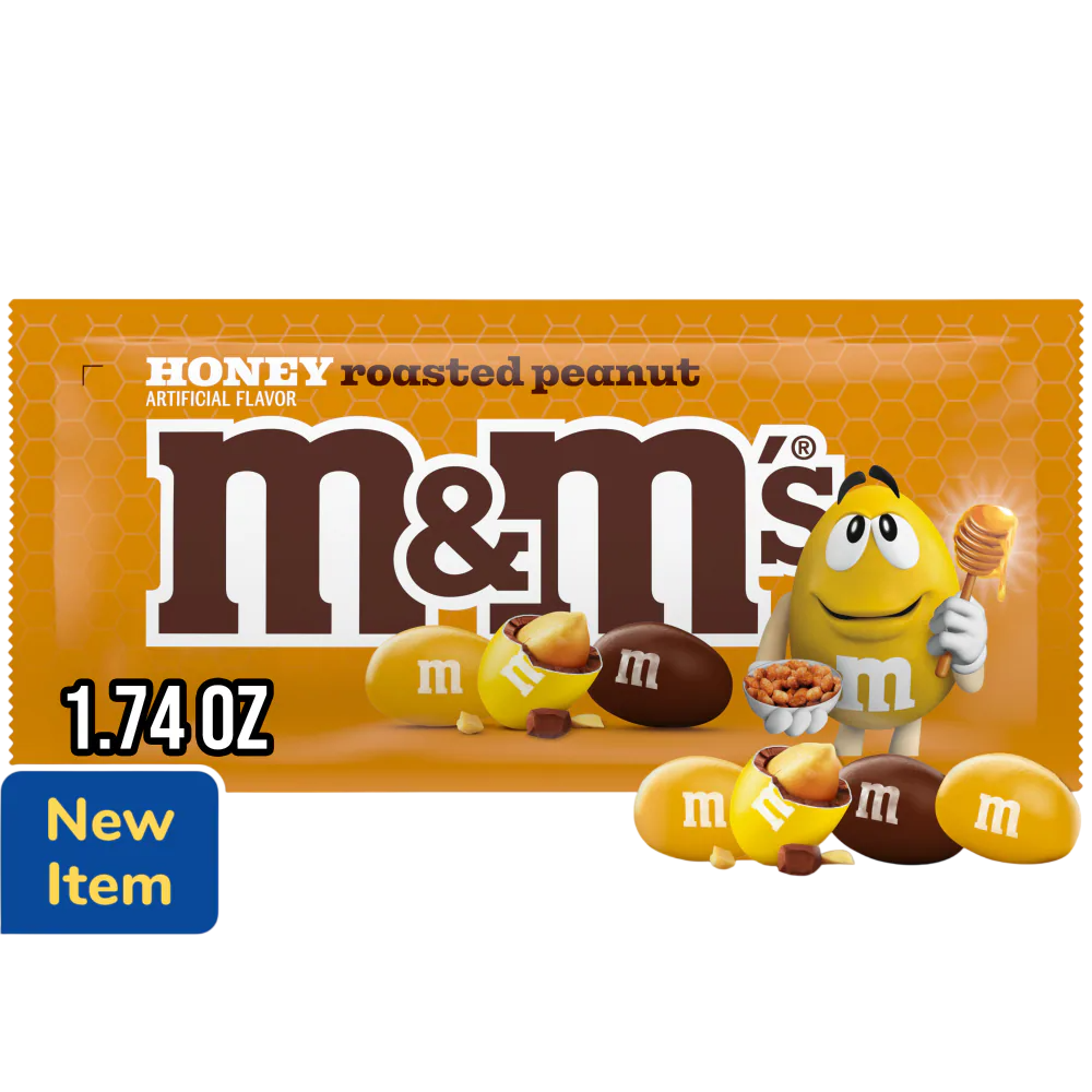 M&Ms HONEY ROASTED PEANUTS NEW ITEM