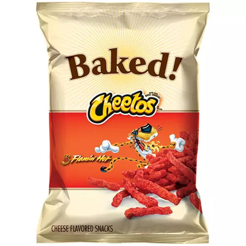 CHEETOS BAKED 50% LESS FAT REG CHEESE FLAMIN HOT EC