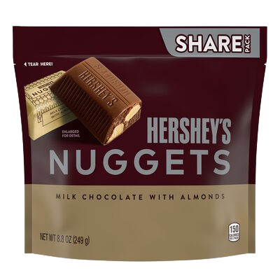 HERSHEY NUGGET MILK CHOCOLATE WITH ALMONDS BIG BAG