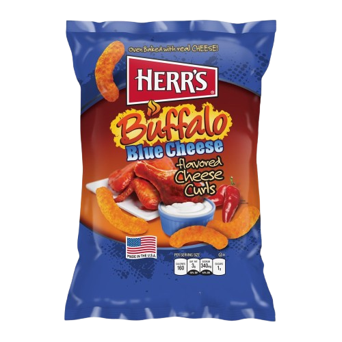HERRS BUFFALO BLUE CHEESE MADE IN USA - BIG BAG
