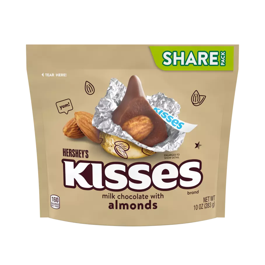 HERSHEYS KISSES ALMOND SHARE BAG - MADE IN USA