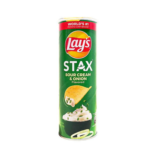 LAYS STAX SOUR CREAM AND ONION AS