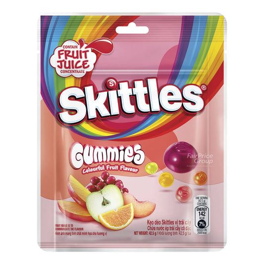 SKITTLES GUMMIES YOGHURT FRUIT JUICE LHR