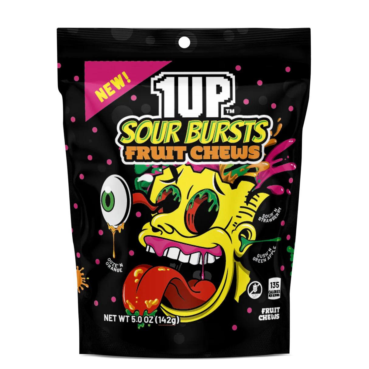 1UP SOUR BURSTS FRUIT CHEWS - SUPER SOUR