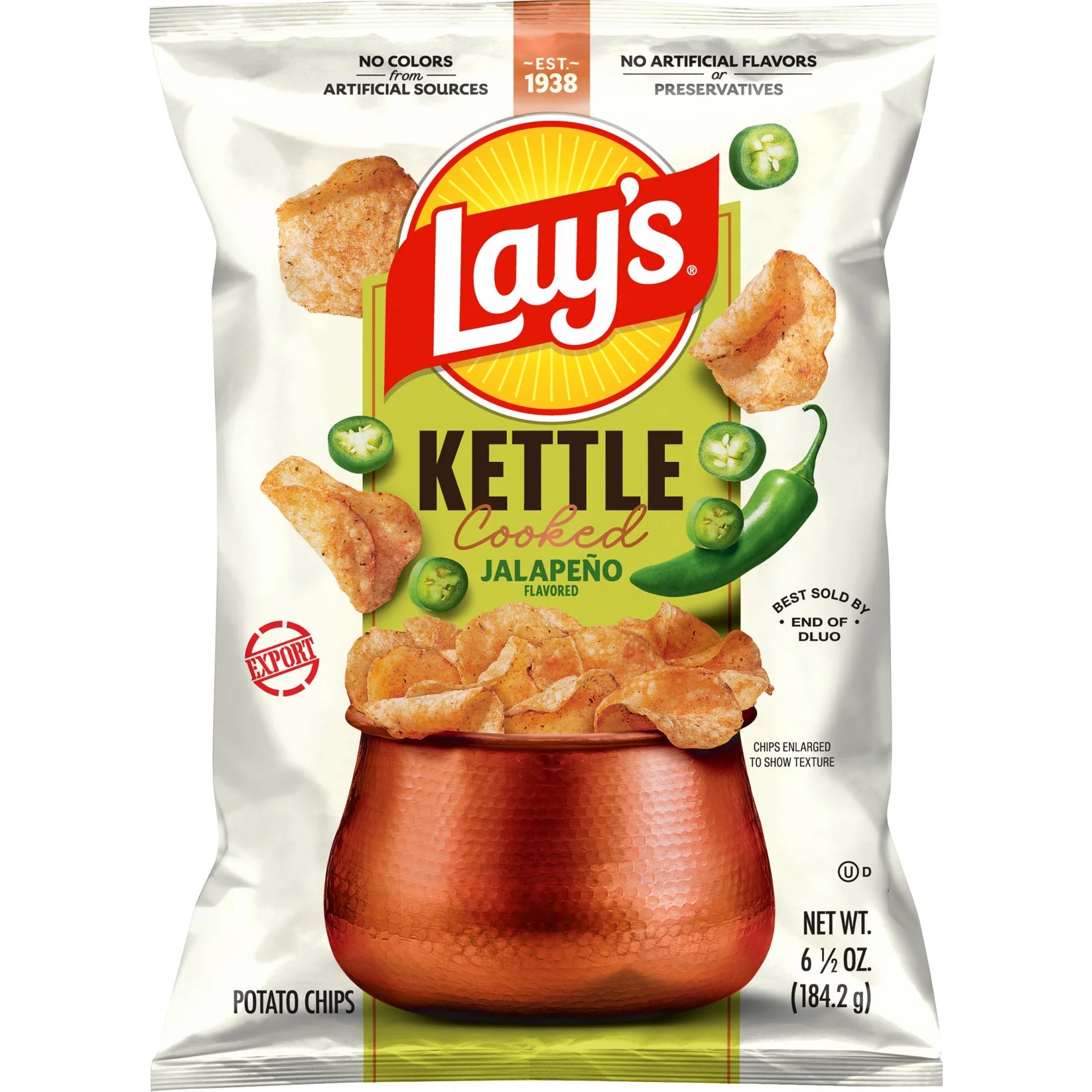 Lay's Kettle Cooked Jalapeno Flavored Potato Chips