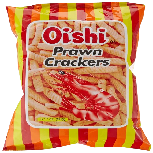 OISHI PRAWN CRACKERS SPICY - BIG BAG 90G