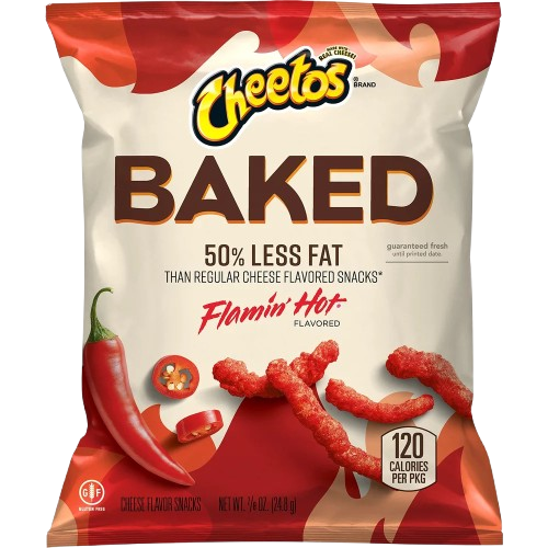 CHEETOS FLAMING HOT BAKED 50%LESS FAT EC