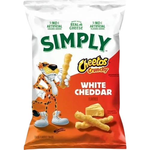 CHEETOS SIMPLY WHITE CHEDDAR CRUNCHY - MADE IN USA - RARE