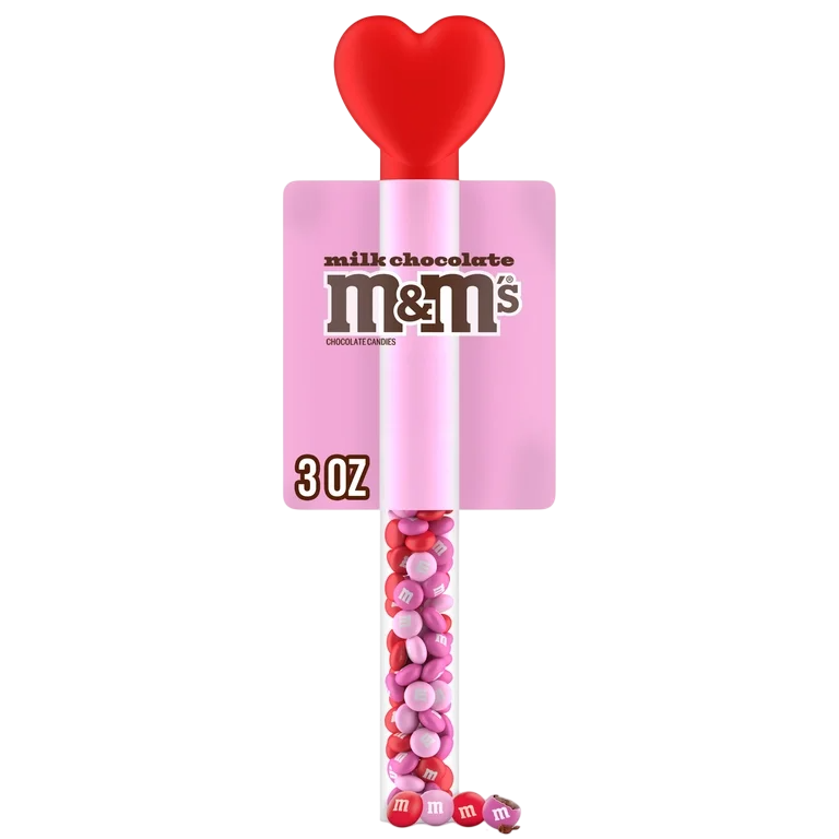 M&Ms HEART VALENTINES TUBE