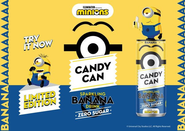 CANDY CAN MINIONS SPARKLING BANANA - LIMITED EDITION