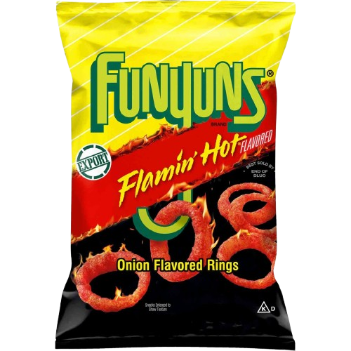 FUNYUNS FLAMING HOT ONION RINGS EXPORT - PARTY SIZE SP