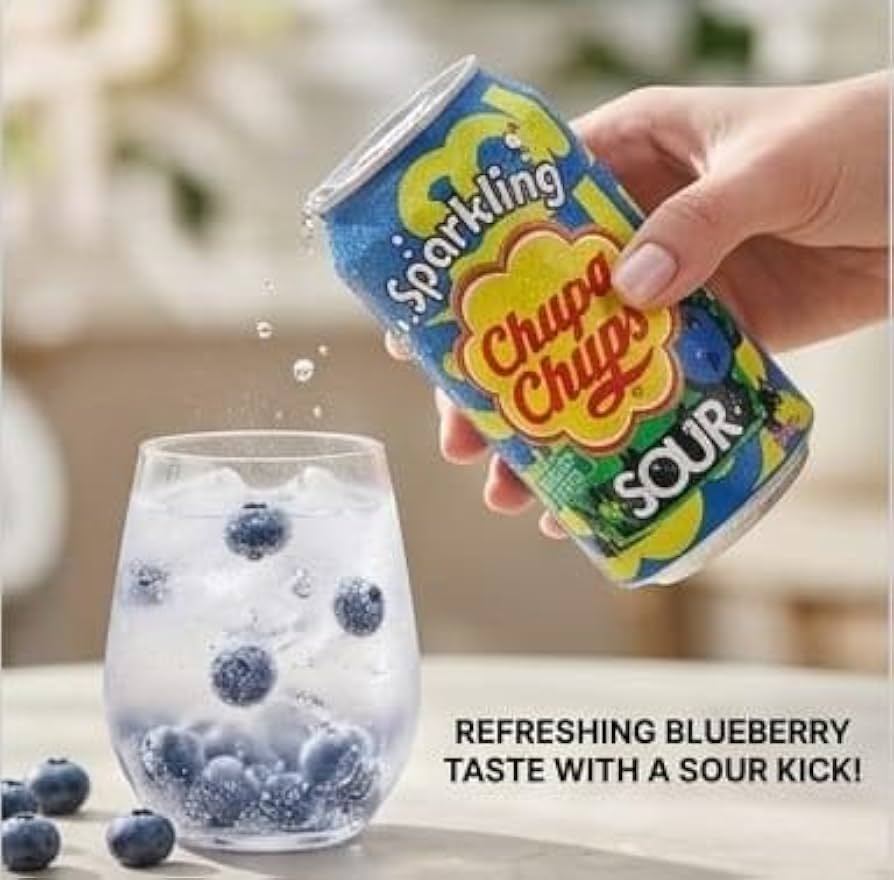 CHUPA CHUPS SPARKLING SOUR BLUEBERRY