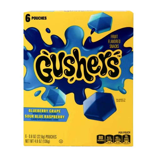 GUSHERS BLUEBERRY GRAPE AND SOUR BLUE RASPBERRY LHR