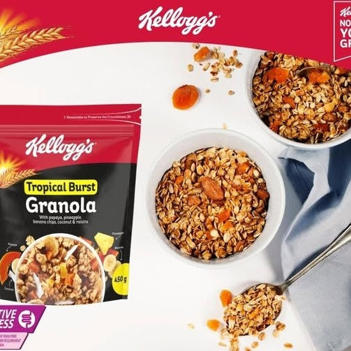 KELLOGS TROPICAL BURST MUESLI GRANOLA - RARE