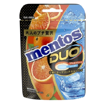 MENTOS DUO BLOOD ORANGE SODA CANDY