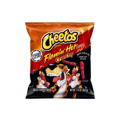 CHEETOS FLAMING HOT CRUNCHY - EXPORT
