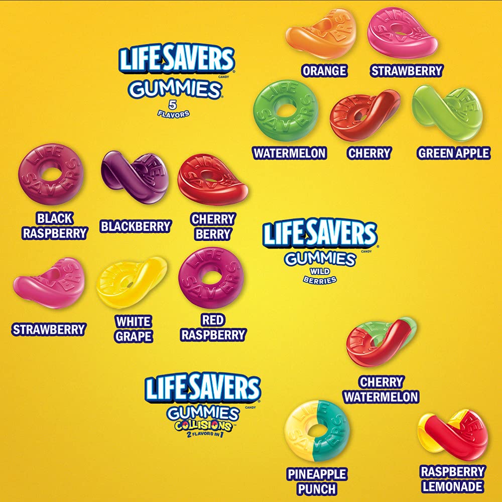 LIFE SAVERS GUMMIES 5 FLAVORS - BIG BAG MADE IN USA