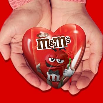 M&Ms VALENTINES HEART TIN