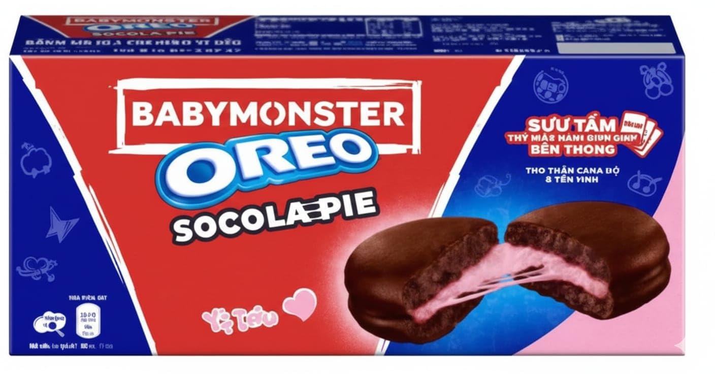 OREO BABY MONSTER SOCOLA PIE STRAWBERRY - LIMITED EDITION