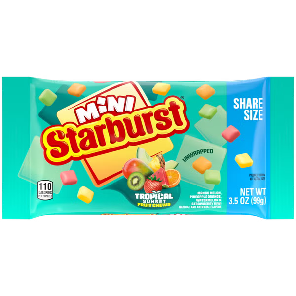 STARBURST MINI TROPICAL SHARE SIZE