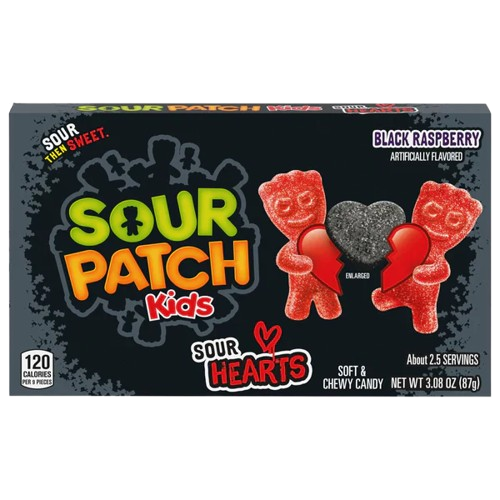 SOUR PATCH KIDS HEARTS BLACK RASPBERRY THEATRE BOX TT/EC