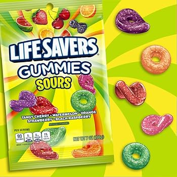 LIFE SAVERS GUMMIES SOURS - BIG BAG MADE IN USA