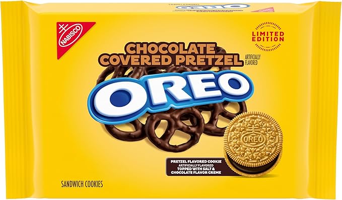 بريتزل مغطى بالشوكولاتة أوريو