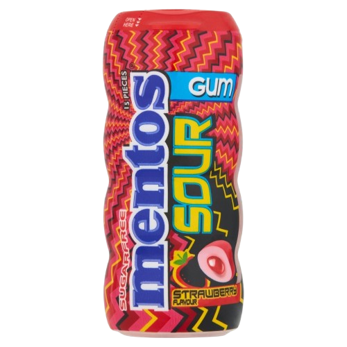 MENTOS SOUR GUMS STRAWBERRY - SUGAR FREE SM