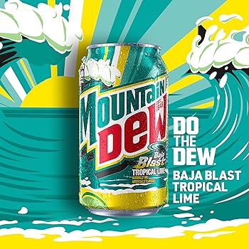 MOUNTAIN DEW BAJA BLAST TROPICAL LIME