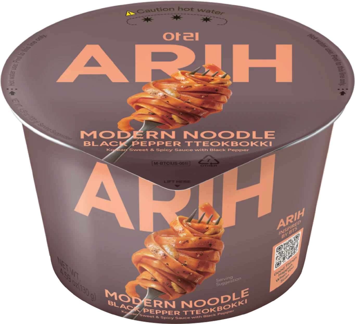 [BTS x ARIH] Modern Noodle Cup (Black Pepper Tteokbokki) 125g