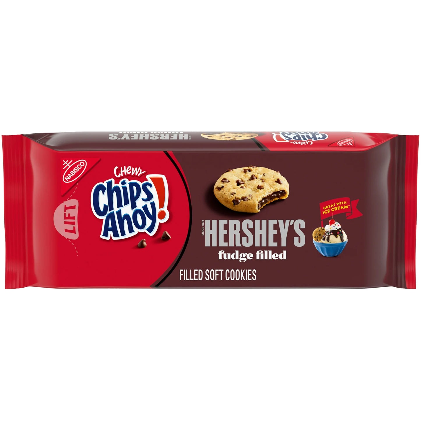 CHIPS AHOY CHEWY HERSHEYS FUDGED FILLED