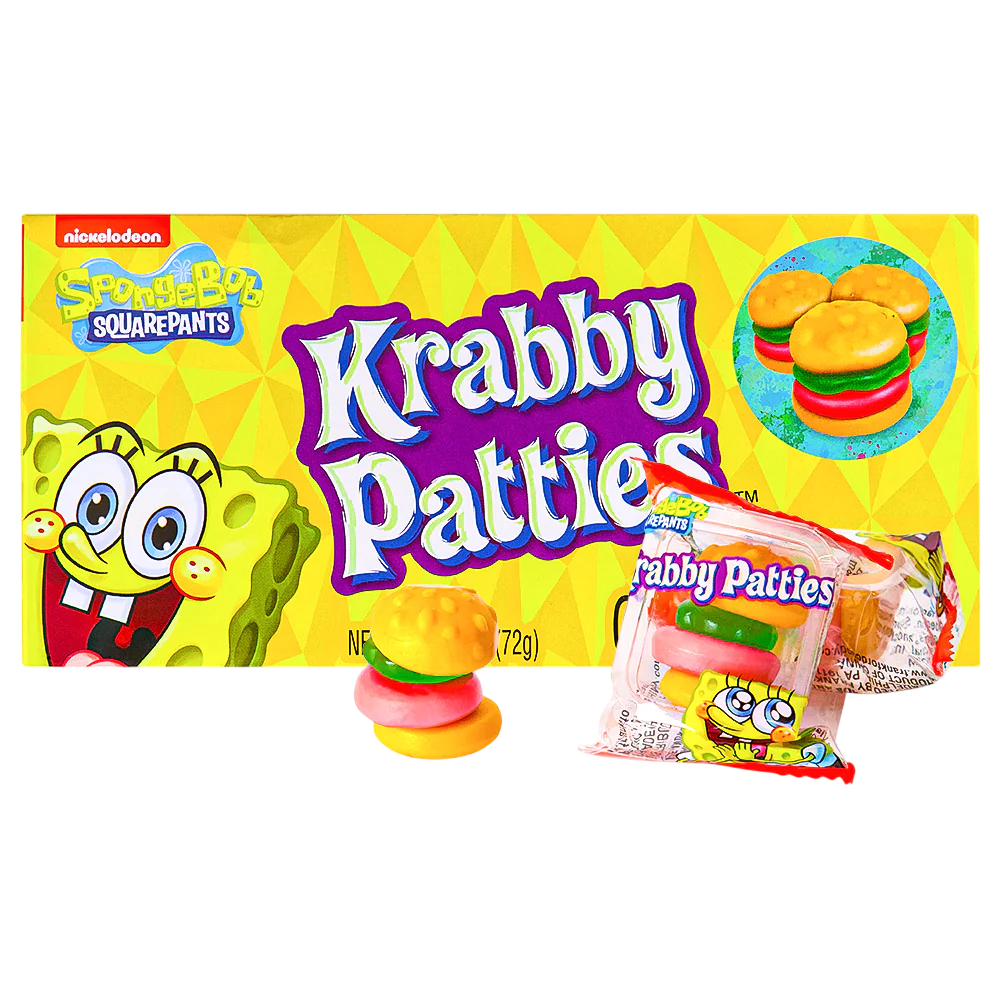 SPONGEBOB KRABBY PATTIES GUMMY - RARE - MADE IN USA