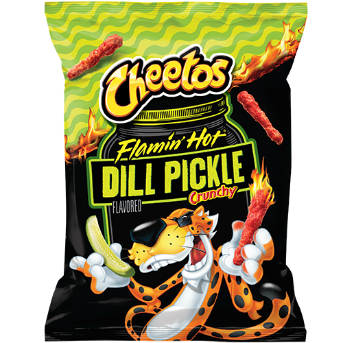 CHEETOS DILL PICKLE FLAMING HOT