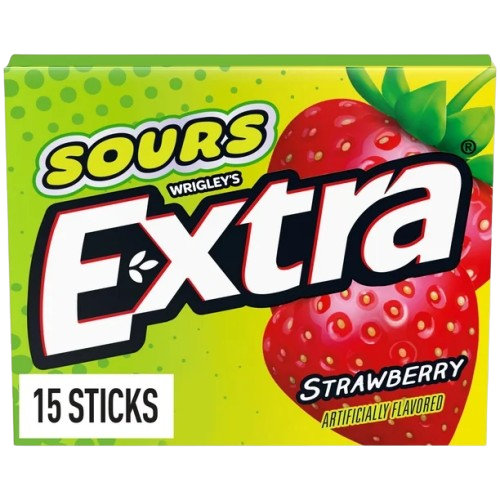 EXTRA SOUR STRAWBERRY GUM