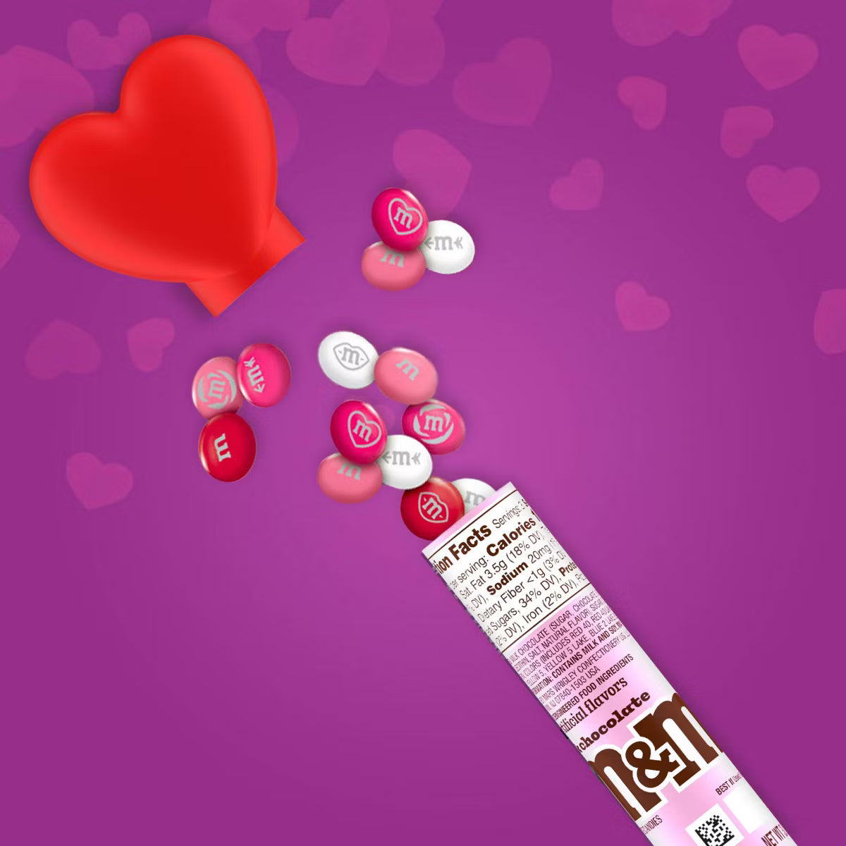 M&Ms HEART VALENTINES TUBE