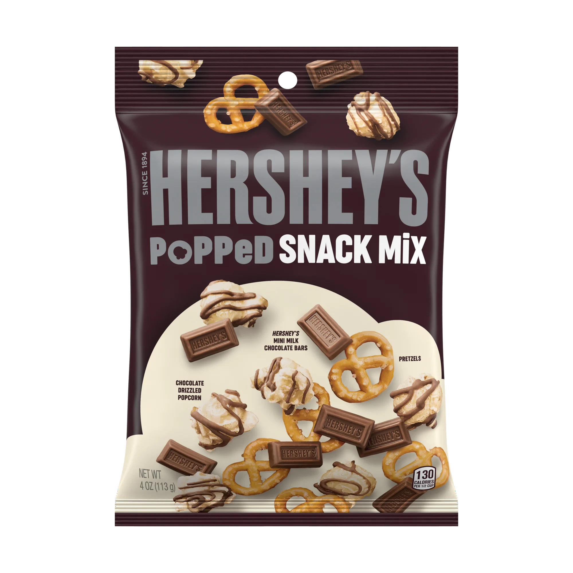 HERSHEYS POPPED SNACK MIX