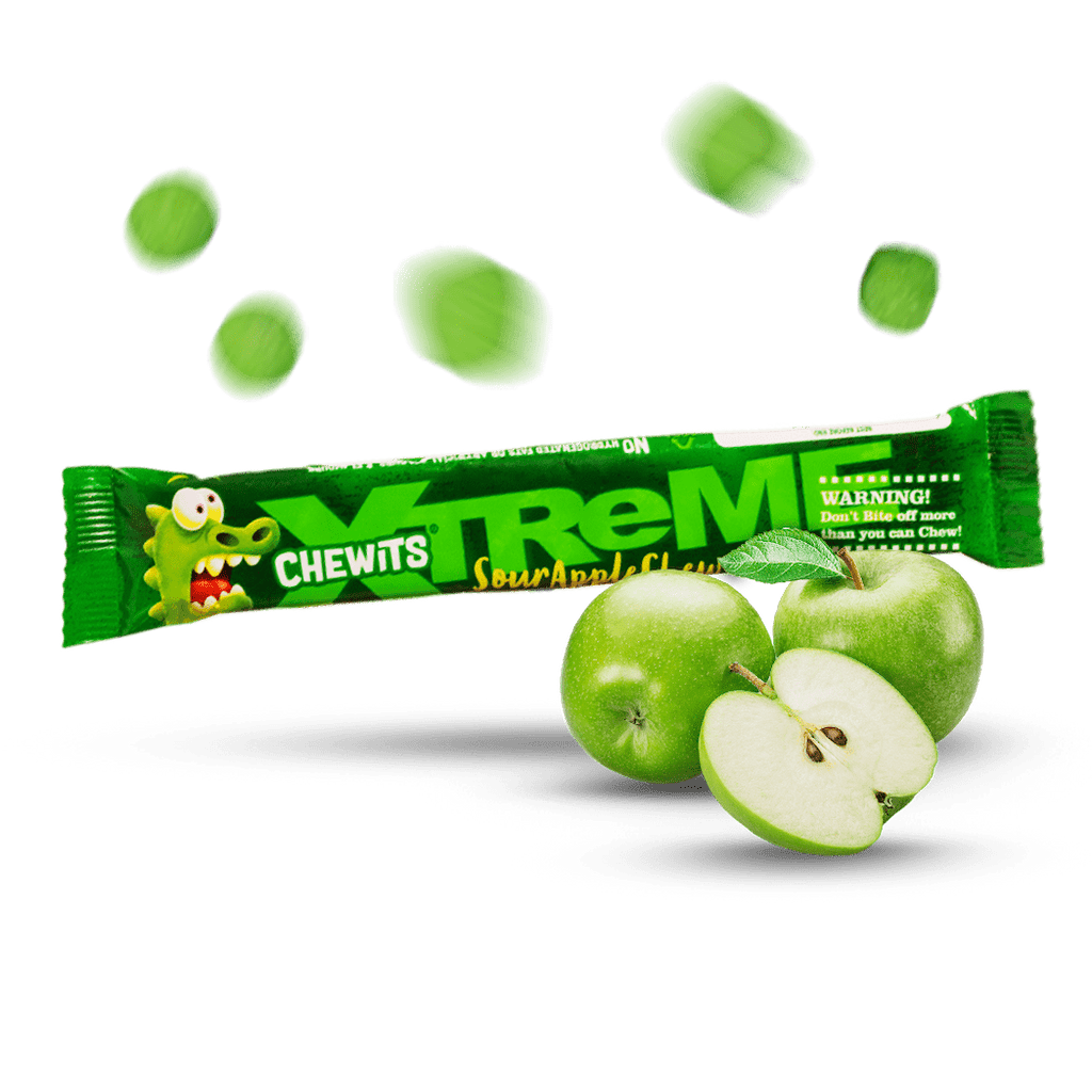 CHEWITS XTREME SOUR APPLE CHEWS