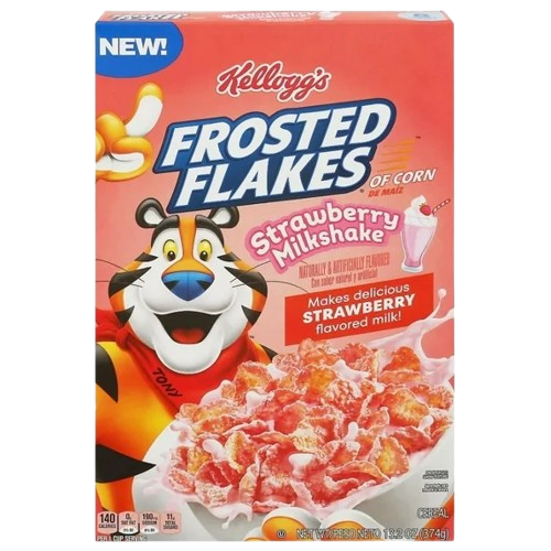 KELLOGS FROSTED FLAKES STRAWBERRY MILKSHAKE DJ
