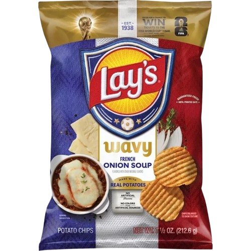 LAY'S WAVY POTATO CHIPS FRENCH ONION SOUP - BIG BAG