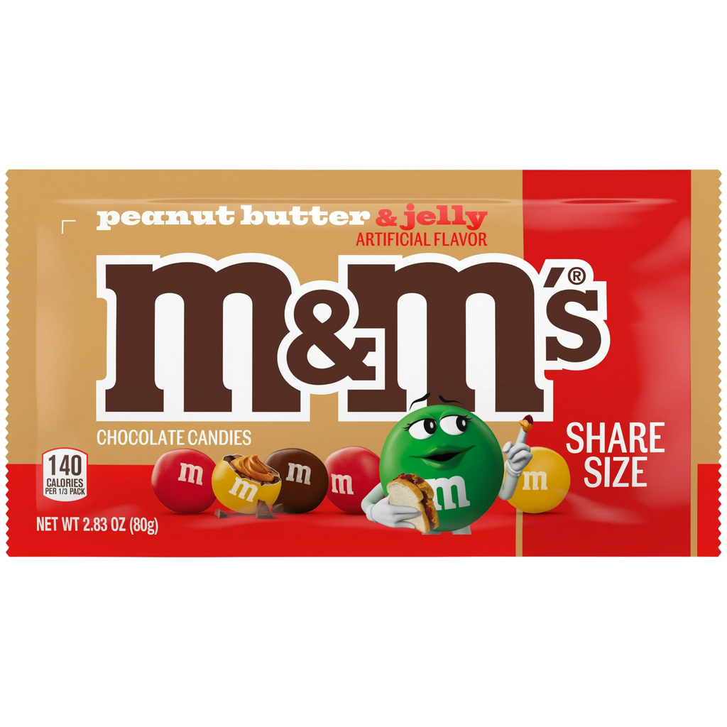 M&M's PEANUT BUTTER AND JELLY SHARE SIZE