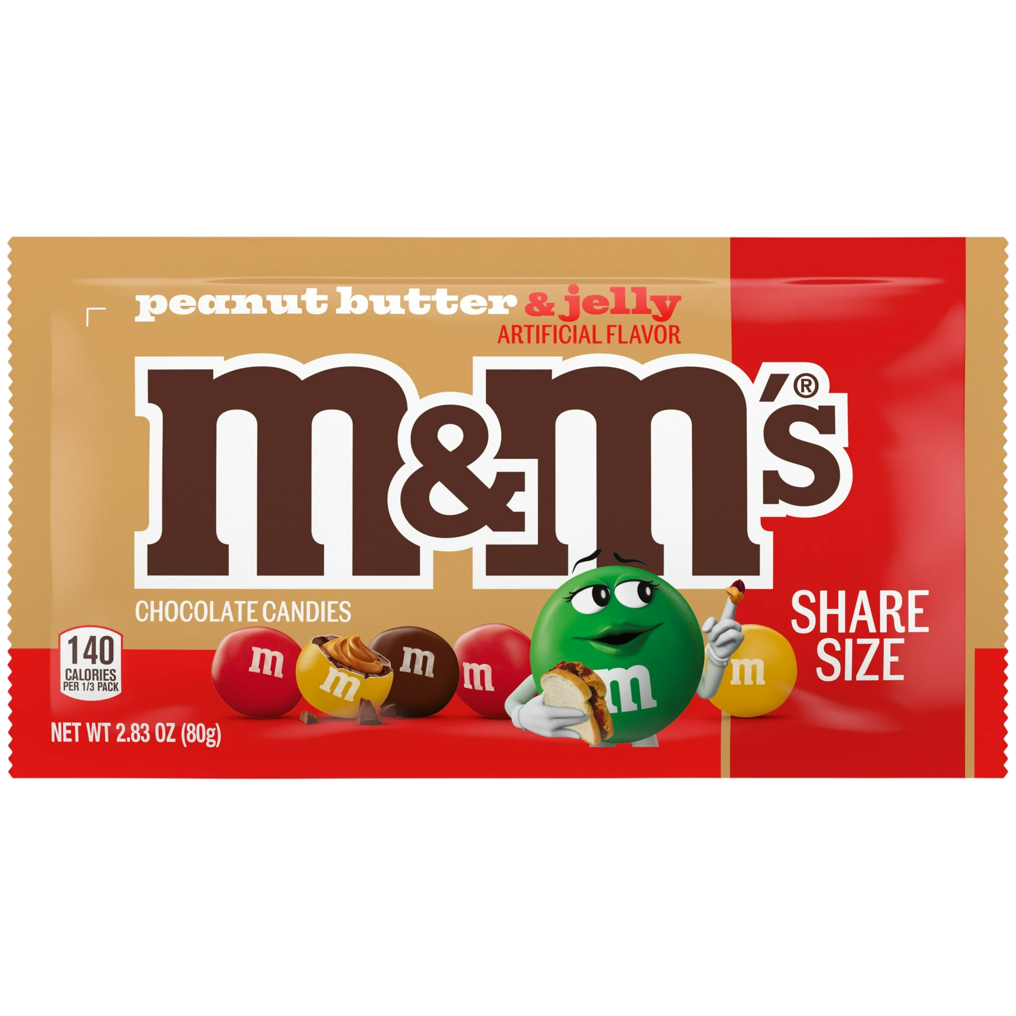 M&M's PEANUT BUTTER AND JELLY SHARE SIZE