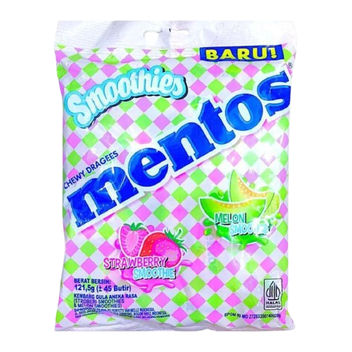 MENTOS SMOOTHIES STRAWBERRY AND MELON