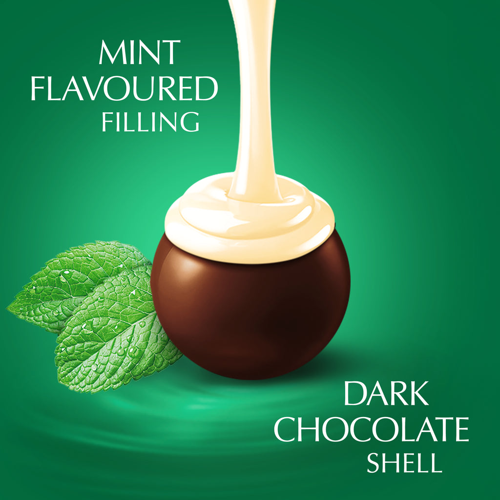 LINDT LINDOR 70% DARK MINT CORNET ASJ