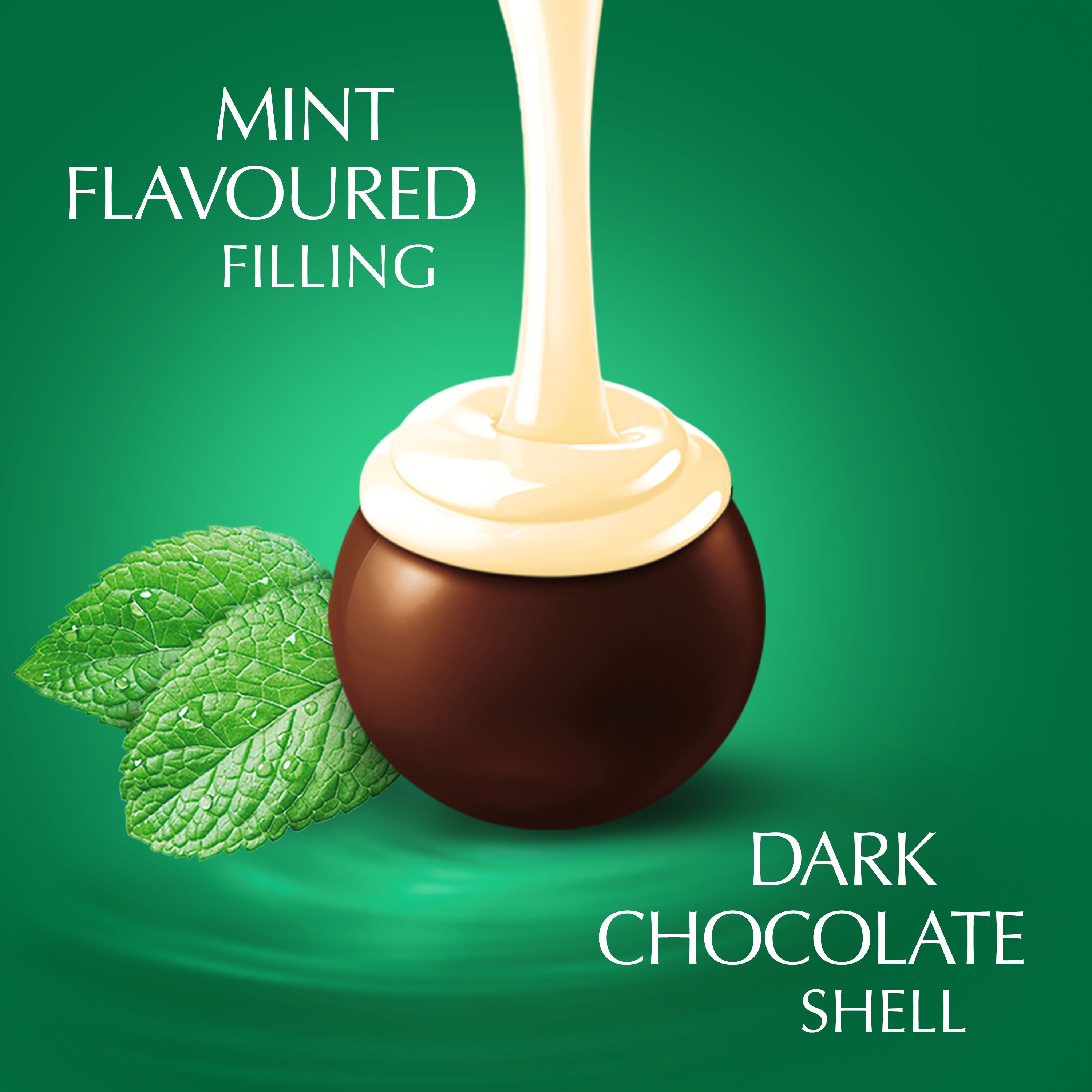 LINDT LINDOR 70% DARK MINT CORNET ASJ