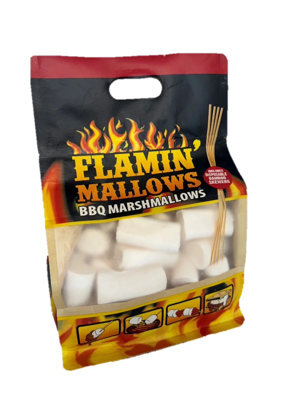 KING CANDY FLAMIN MALLOWS BBQ MARSHMALLOWS - BIG BAG
