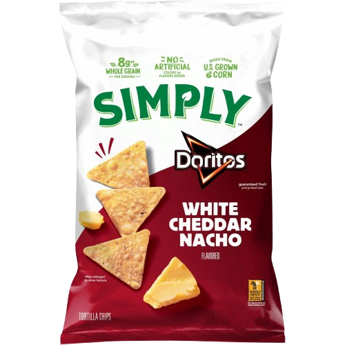 DORITOS SIMPLY WHITE CHEDDAR NACHO - MADE IN USA - RARE