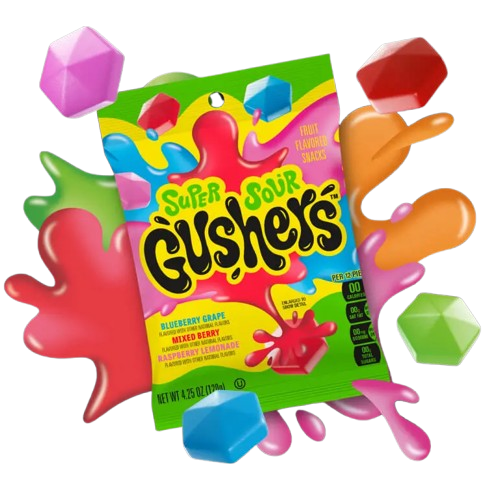 GUSHERS SUPER SOUR MIX FLAVOURS